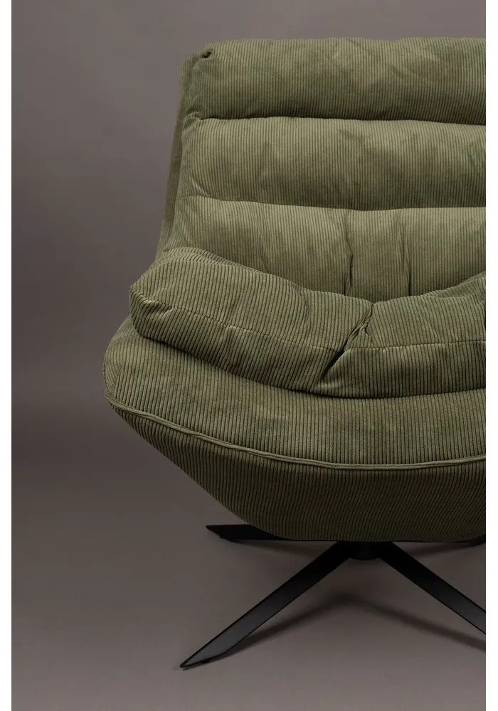 Зелено кадифено кресло Vince - Dutchbone