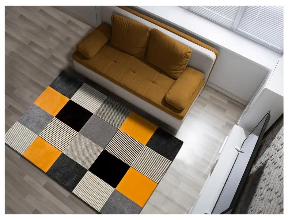 Оранжев и сив килим Gladys Lento, 160 x 230 cm - Universal