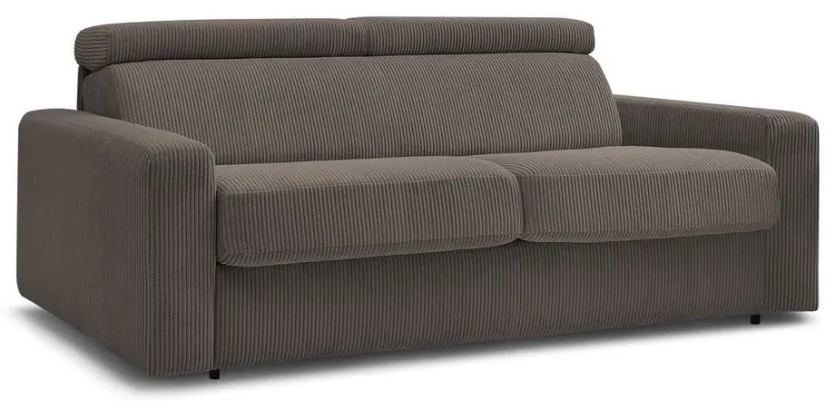 Сивo-кафяв разтегателен диван от рипсено кадифе 195 cm Monaco – Bobochic Paris