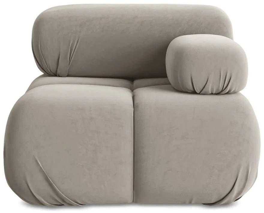 Бежов кадифен модул за диван (десен ъгъл) Lokua – Makamii