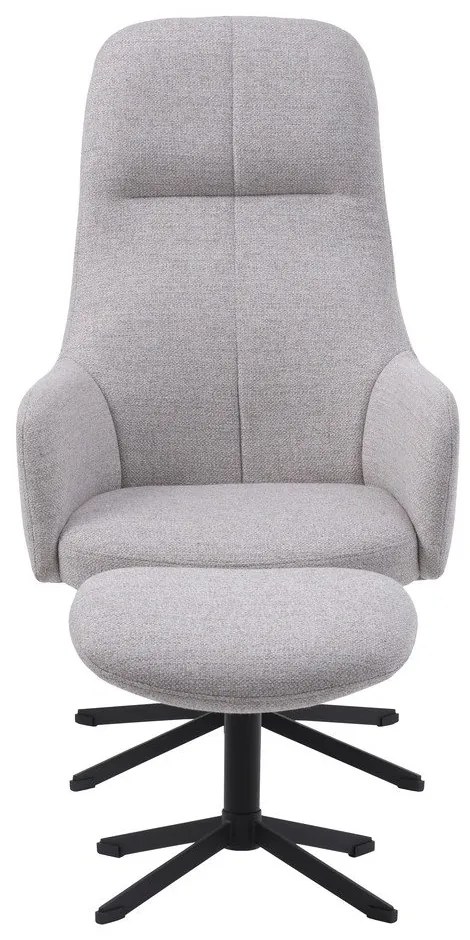 Светлосиво въртящо се релаксиращо кресло Manning – Unique Furniture