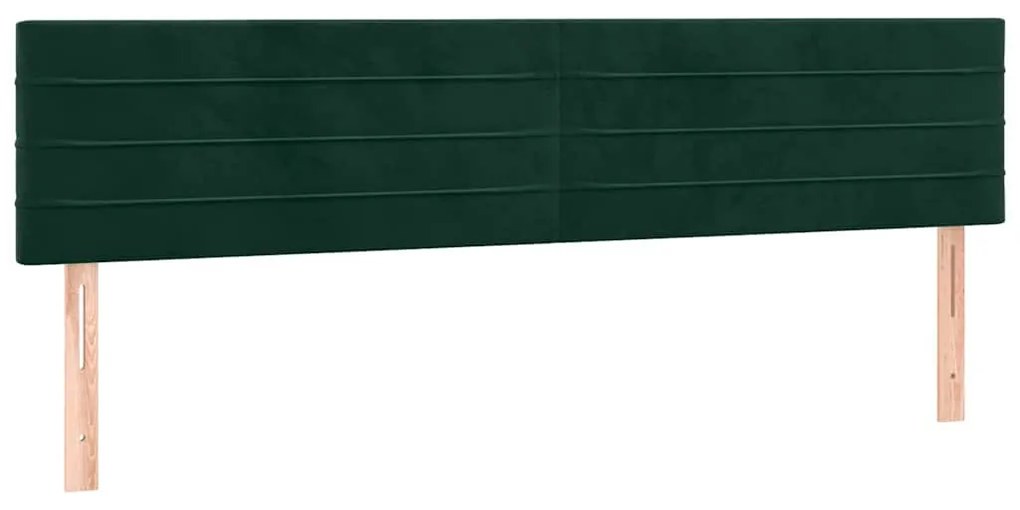 346183 vidaXL Горни табли за легло, 2 бр, зелени, 90x5x78/88 см кадифе