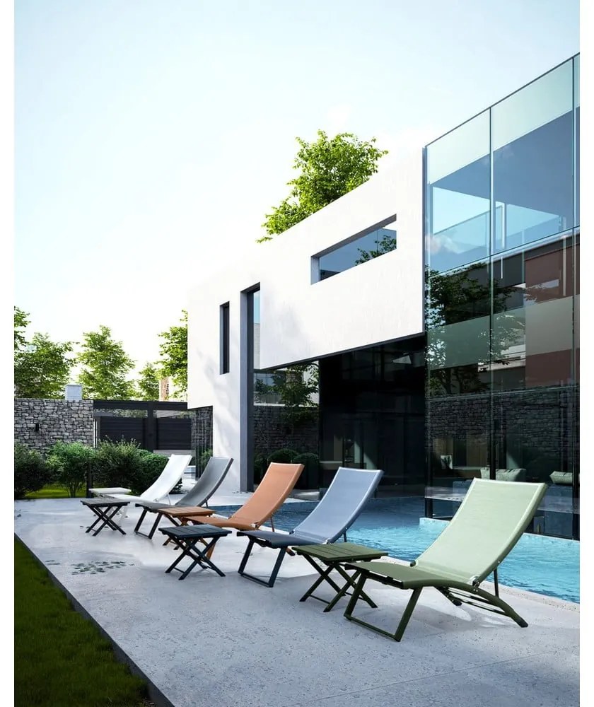 Бял градински шезлонг метален Taylor – Bizzotto