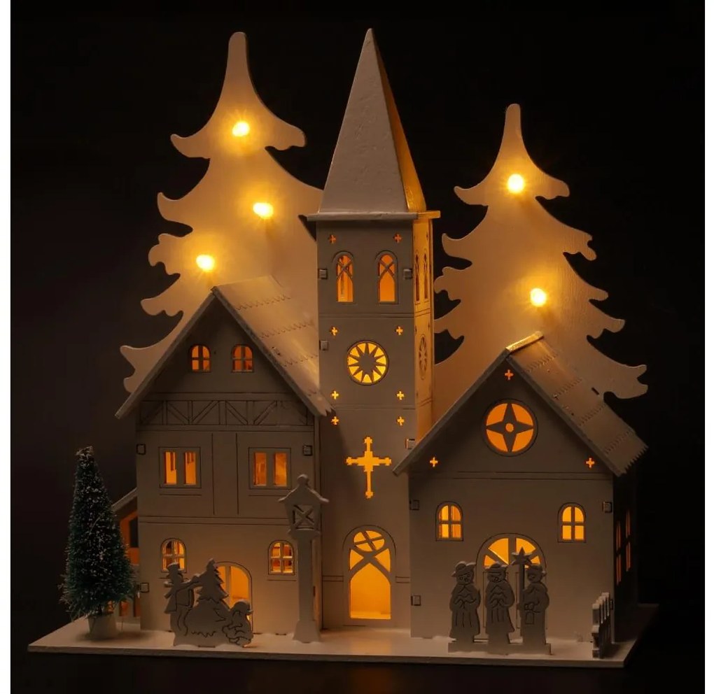 Brilagi - LED коледна украса LED/2xAA църквичка