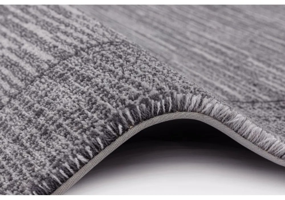 Тъмносив вълнен килим 133x180 cm Linea - Agnella