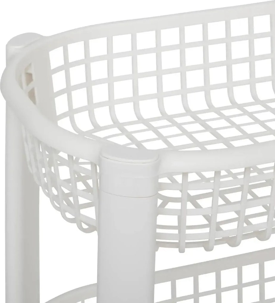 Кухненска количка 5five, 4 нива - Бял