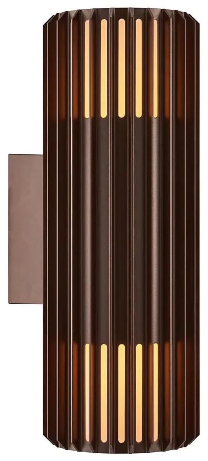 Nordlux - Екстериорен аплик ALUDRA 2xE27/15W/230V IP54 кафяв