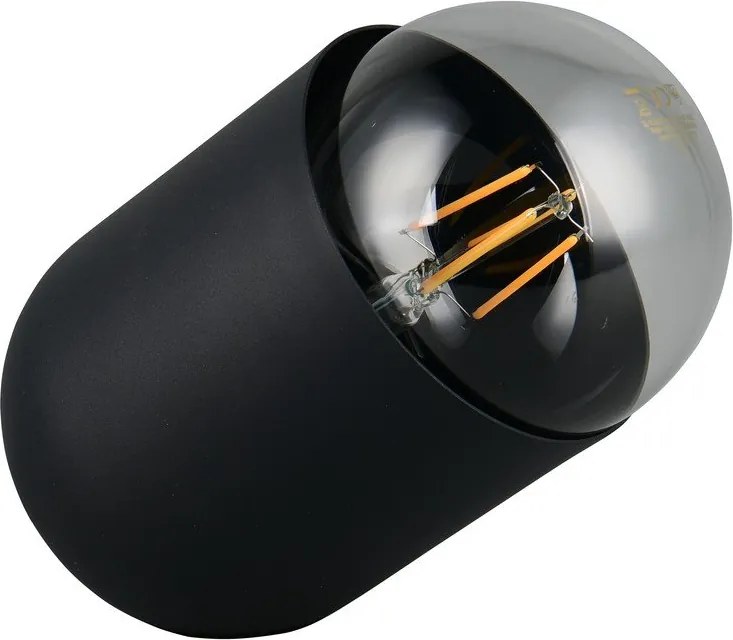 Черна метална настолна лампа (височина 13,5 cm) Nara – Reality