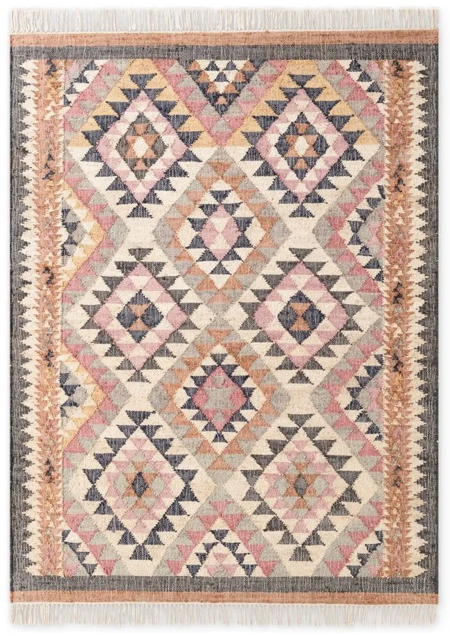 Сив ръчно изработен ютен килим 80x150 cm Roya Parsa – Elle Decoration