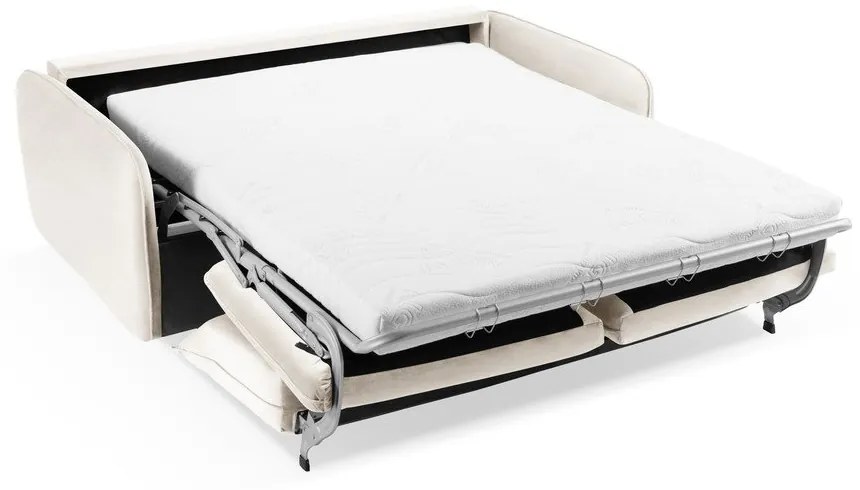 Кремаво кадифено канапе 194 cm Vienna - Cosmopolitan Design