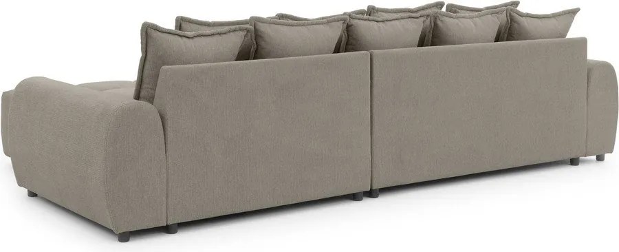 Кафяво-сив ъглов диван (десен ъгъл) Albane – Ropez