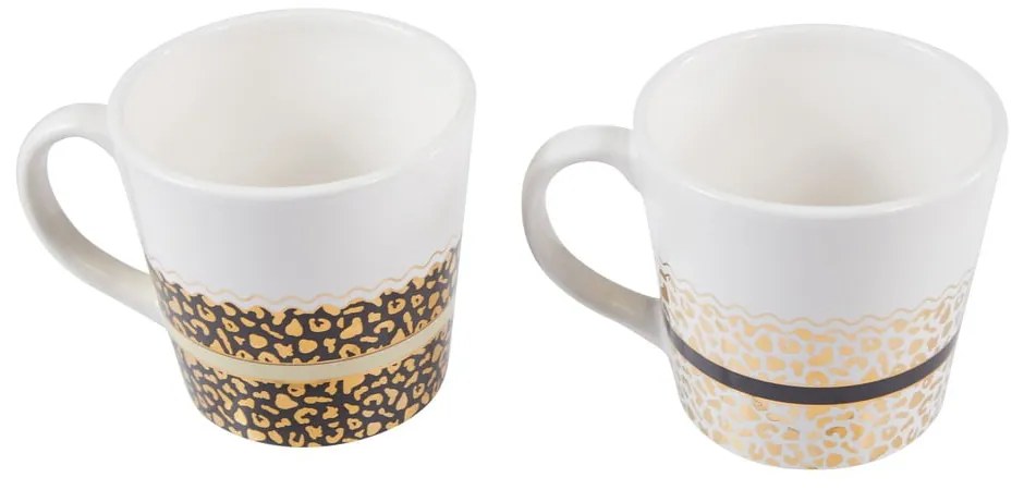 Керамични чаши в бяло-златист цвят в комплект от 2 бр., 300 ml London - Premier Housewares