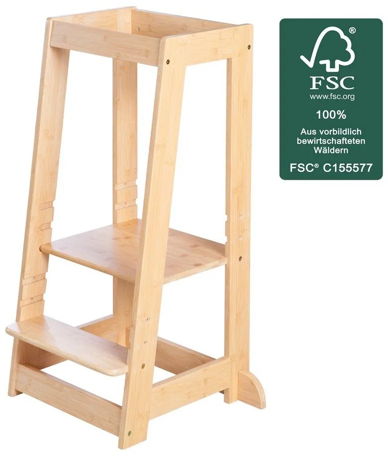 Бамбукова учебна кула в естествен цвят – Roba