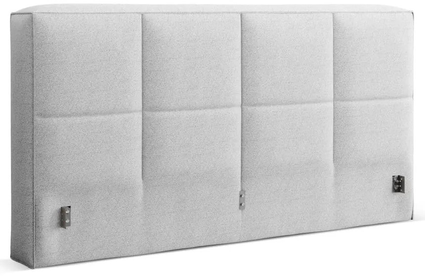 Светлосива тапицирана табла за легло 249x100 cm Darren – Micadoni