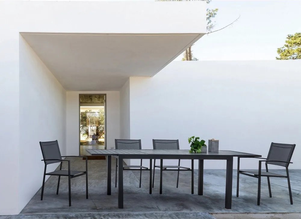 Алуминиева градинска маса за хранене 90x160 cm Hilde – Bizzotto