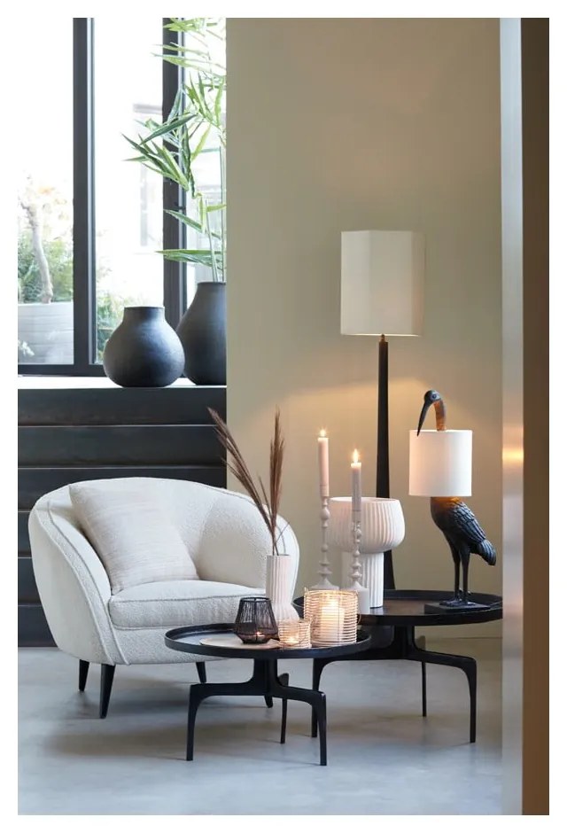 Черни кръгли масички за кафе в комплект от 2 бр. ø 75 cm Tobias – Light &amp; Living