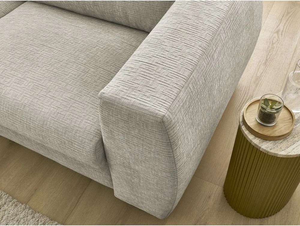 Бежов шенилов диван за ежедневно спане/сгъваем 240 cm Hugo – Bobochic Paris