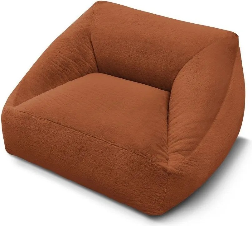 Оранжев пуф от изкуствен косъм Lilibet – Bobochic Paris