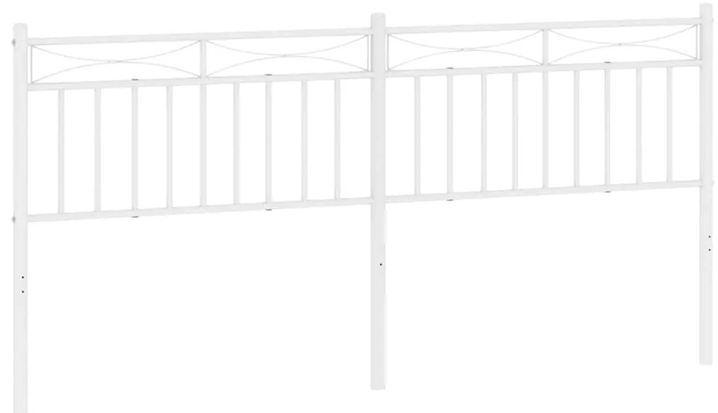 373777 vidaXL Метална резервна табла за легло, бяла, 193 см