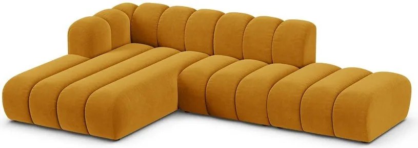 Жълт ъглов диван (ляв ъгъл) Lupine – Micadoni Home
