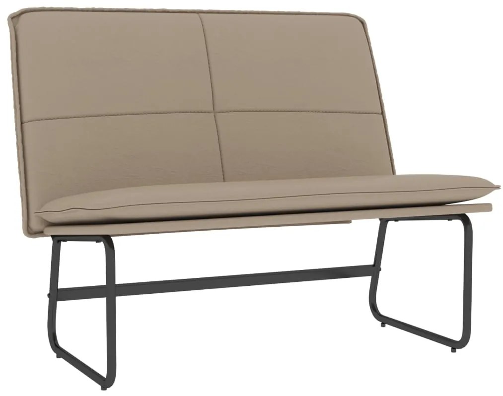351341 vidaXL Пейка, капучино, 100x75x76 см, изкуствена кожа