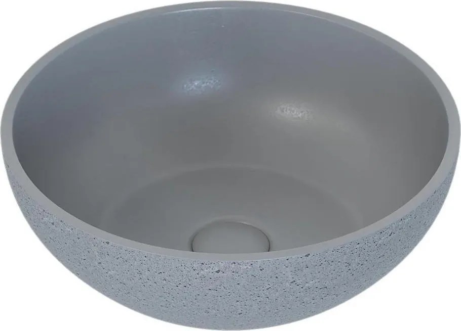 Мивка за плот BERGEN Ø 39 см бетон/сив