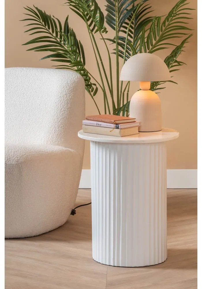 Мраморна кръгла странична масичка ø 50 cm Luscious – Leitmotiv