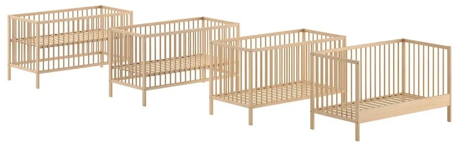 Детско креватче 70x140 cm от масивен бор естествено DINO – Vipack