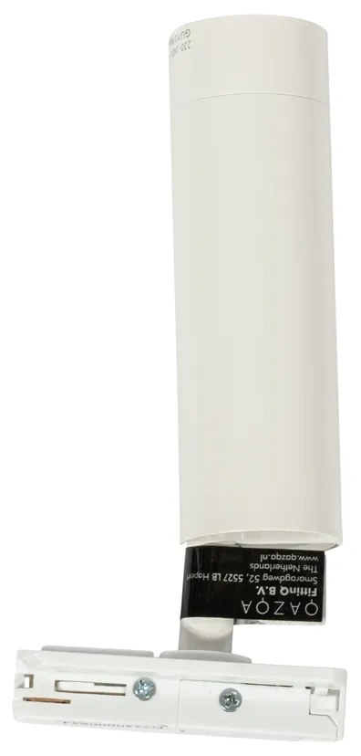 Модерен бял прожектор за 1-фазова 35 мм релсова система - Iconic Jeana Luxe