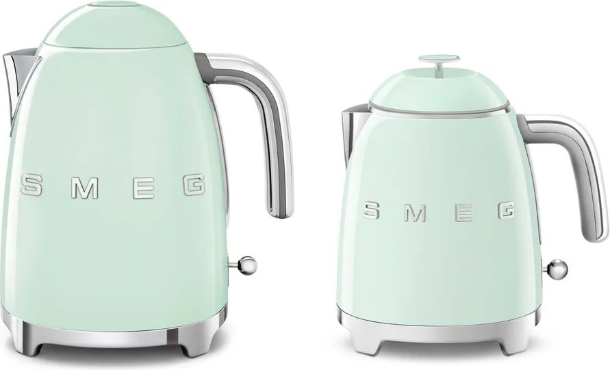 Светлозелена електрическа кана от неръждаема стомана 800 ml Retro Style – SMEG