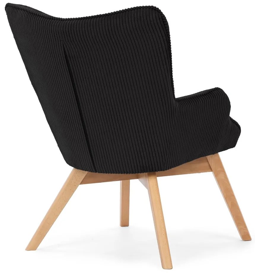 Черно кресло от рипсено кадифе Niko – Ropez