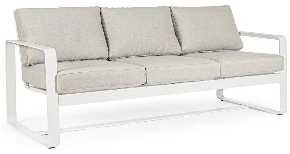 Бял алуминиев градински диван Merrigan – Bizzotto