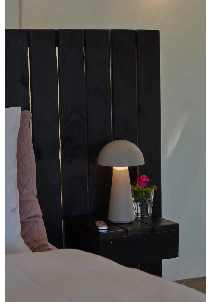 Сива LED настолна лампа с дистанционно управление (височина 28 cm) Sam – Sirius