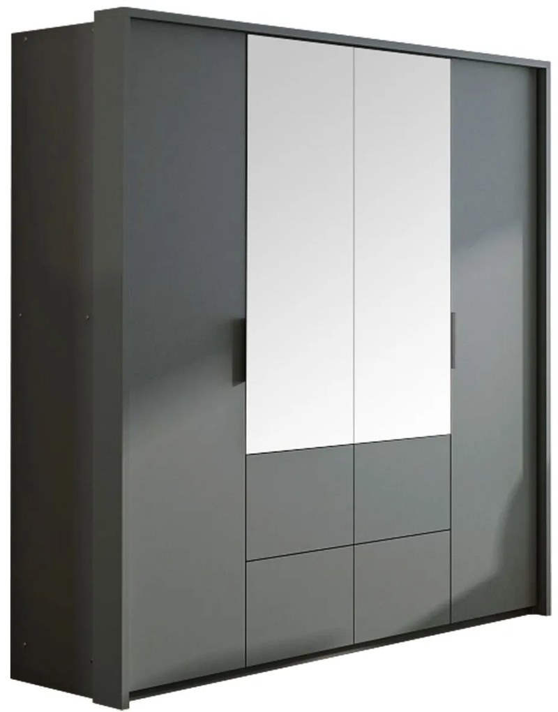 Гардероб 4-врати Wieden-Grafitis