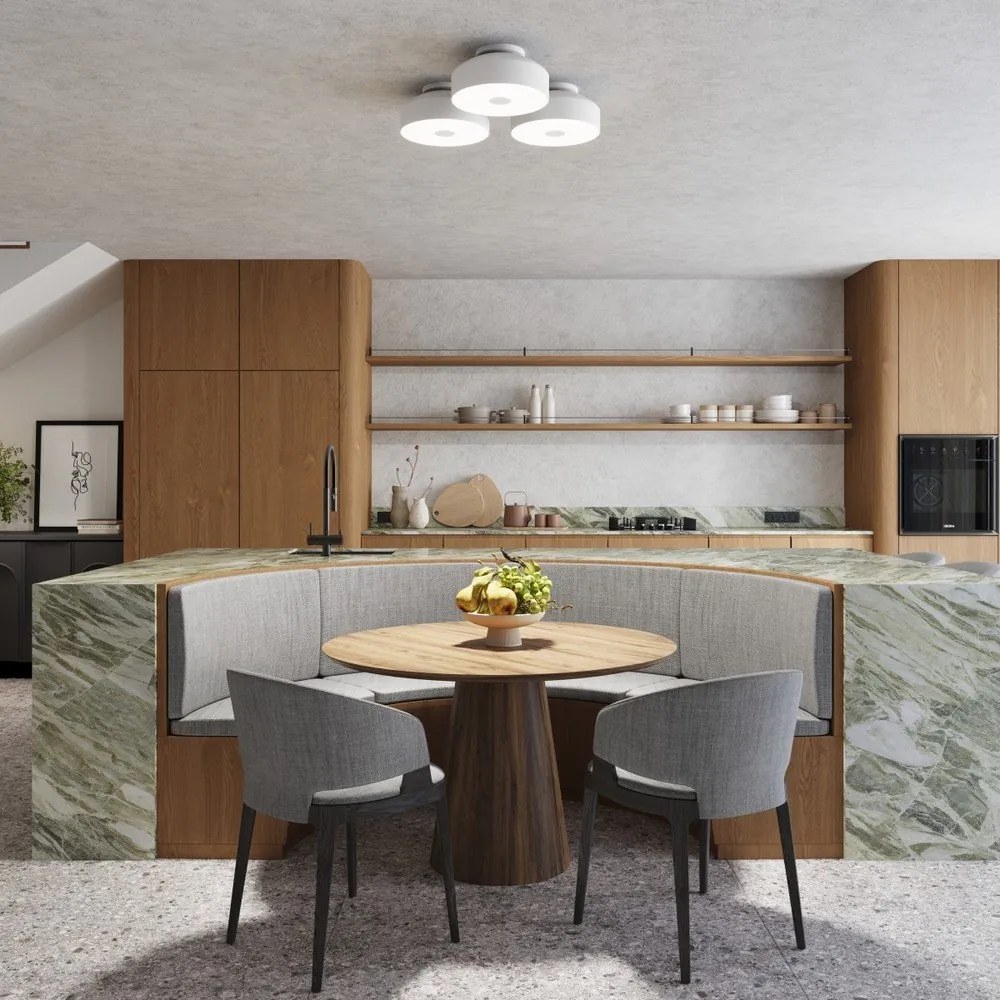 Бяло осветително тяло за таван Omiq – Sollux