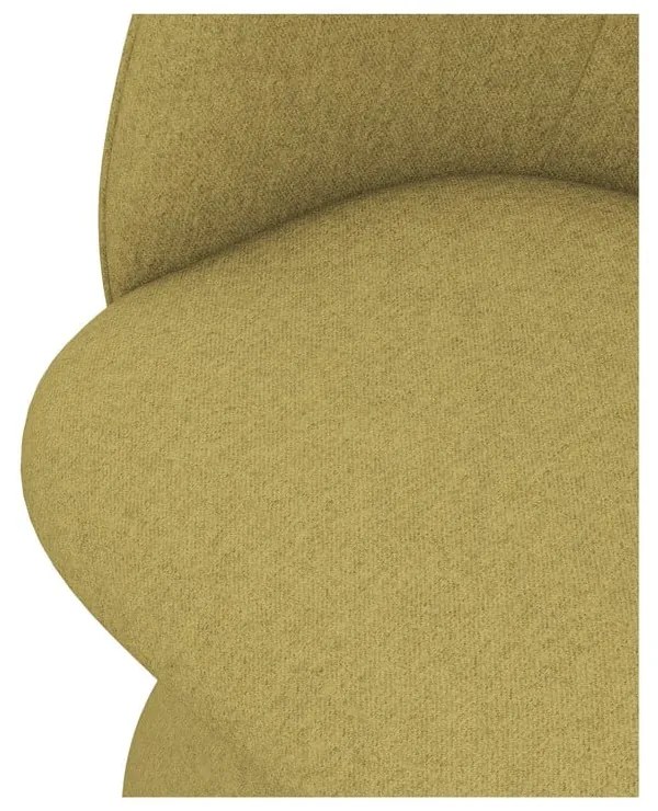 Жълт тапициран трапезен стол Maia – Makamii