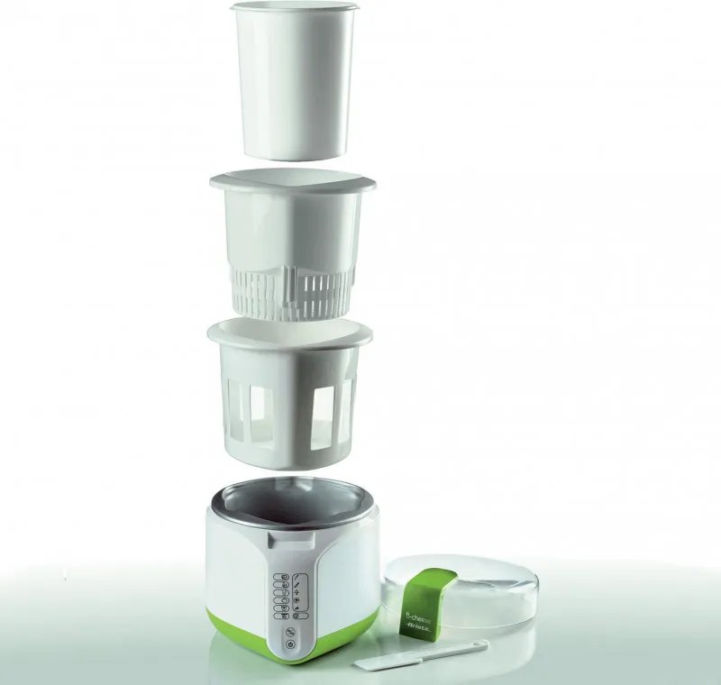 Уред за сирена и кисело мляко Ariete B-CHEESE 0615/00, 500W, 2 л, 6 програми, 90C, 6 индикатора, Бял/зелен