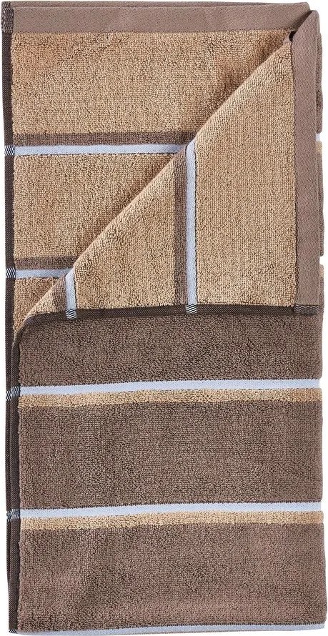 Кафява/бежова памучна кърпа 50x100 cm Sauna – Zone