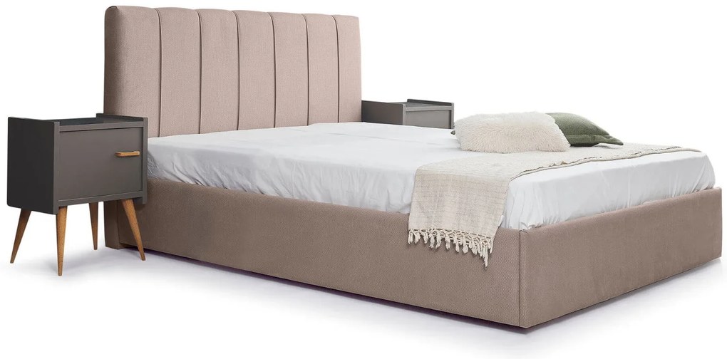 Тапицирано легло New York-Mocca-90 x 200-Με μηχανισμό ανύψωσης