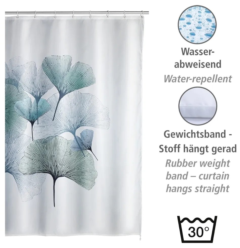 Завеса за душ, която може да се мие, 180 x 200 cm Ginkgo - Wenko