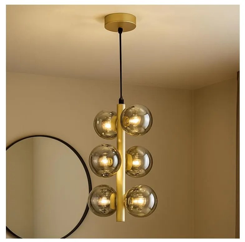 Brilagi - LED Пендел MILLA 6xG9/3W/230V златист/опушен