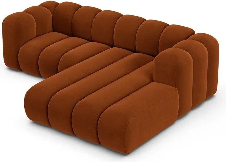 Оранжев ъглов диван (десен ъгъл) Lupine – Micadoni Home