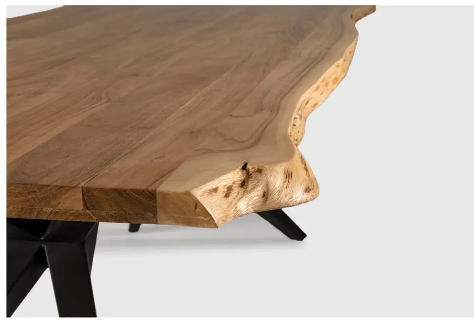 Трапезна маса с акациев плот 100x200 cm Mudri – MOME