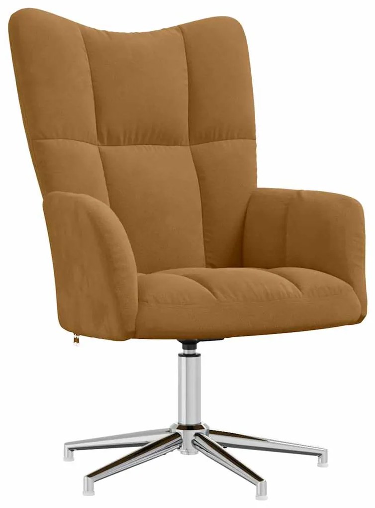 328125 vidaXL Релакс стол, кафяв, кадифе