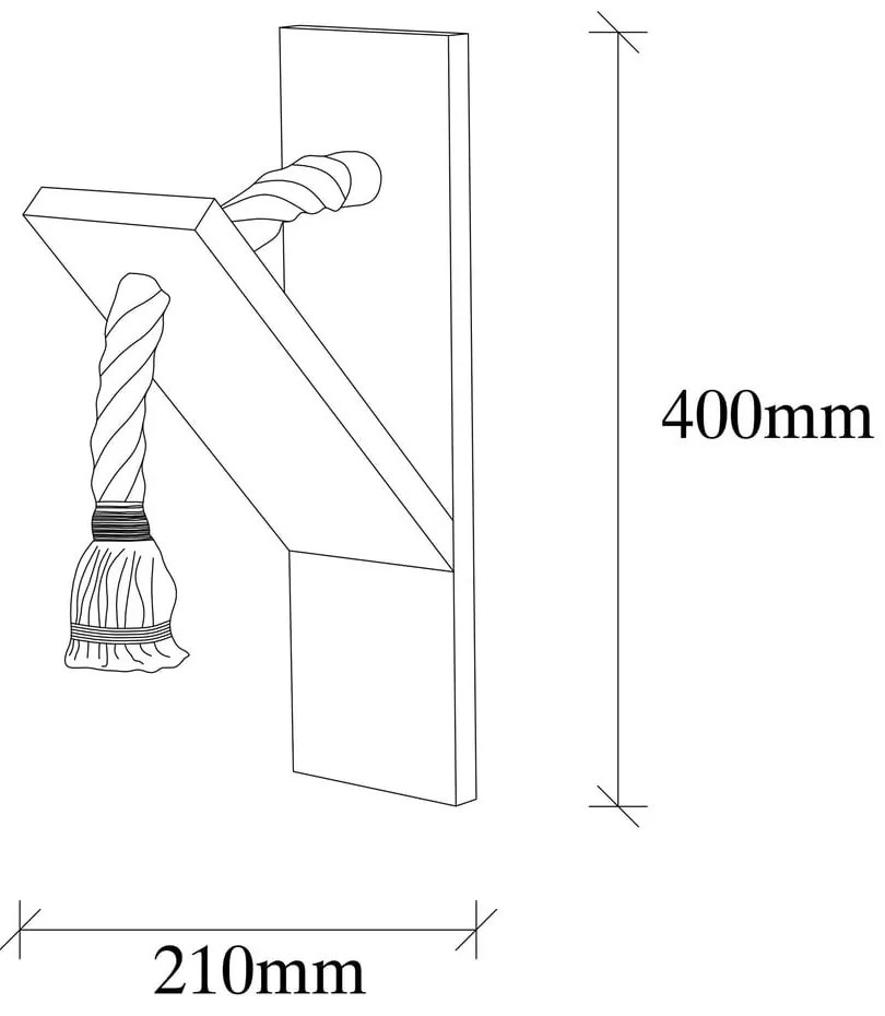 Стенна лампа в естествен цвят Erebos – Opviq lights