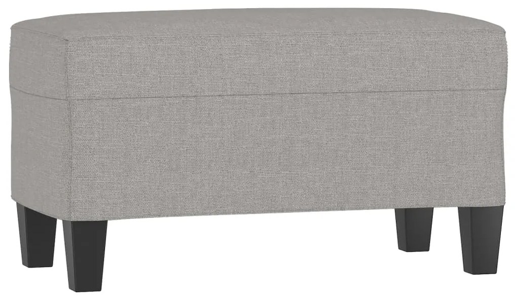 349431 vidaXL Пейка, светлосива, 70x35x41 см, плат