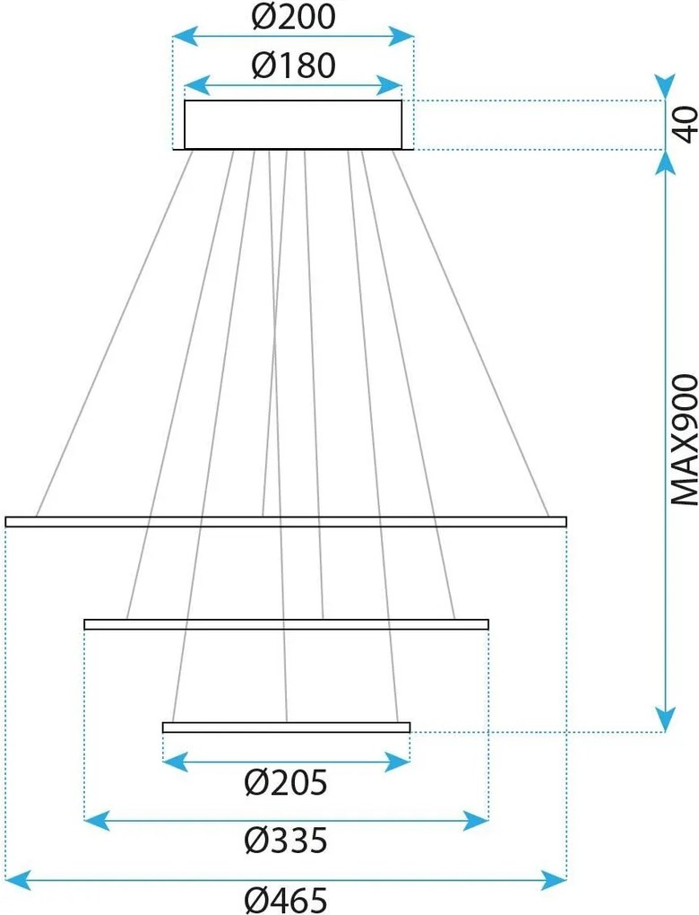 Плафон LED G041-3CP BRUSH GOLD