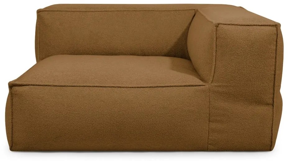 Кафяв пуф от букле Mass Corner 150 Right – SLOWDOWN