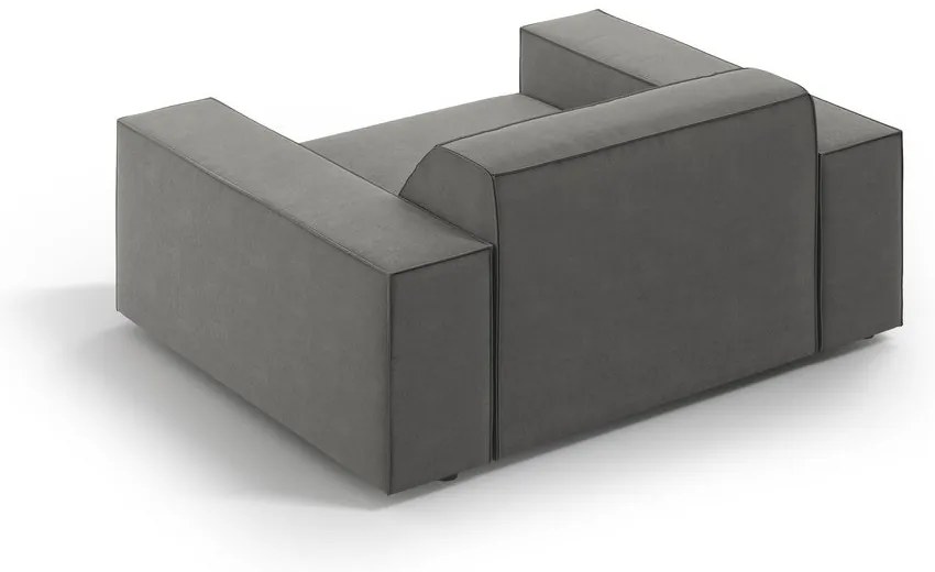 Сиво кадифено кресло Jodie – Micadoni Home