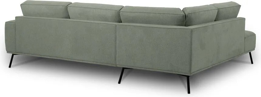 Зелен шенилов ъглов диван (ляв ъгъл/L форма) Amsterdam – Scandic